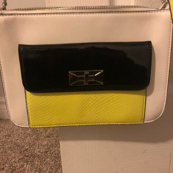 Aldo Purse, cream, black and lime - Picture 2 of 3